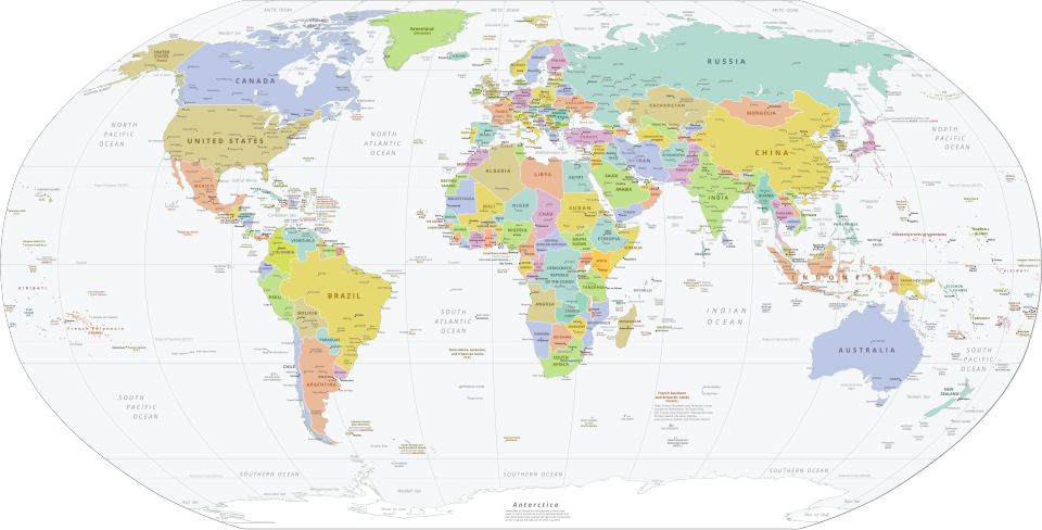 Political world map