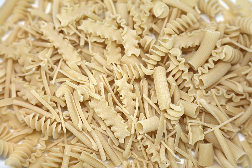 Dry pasta (shaped unleavened doughs)