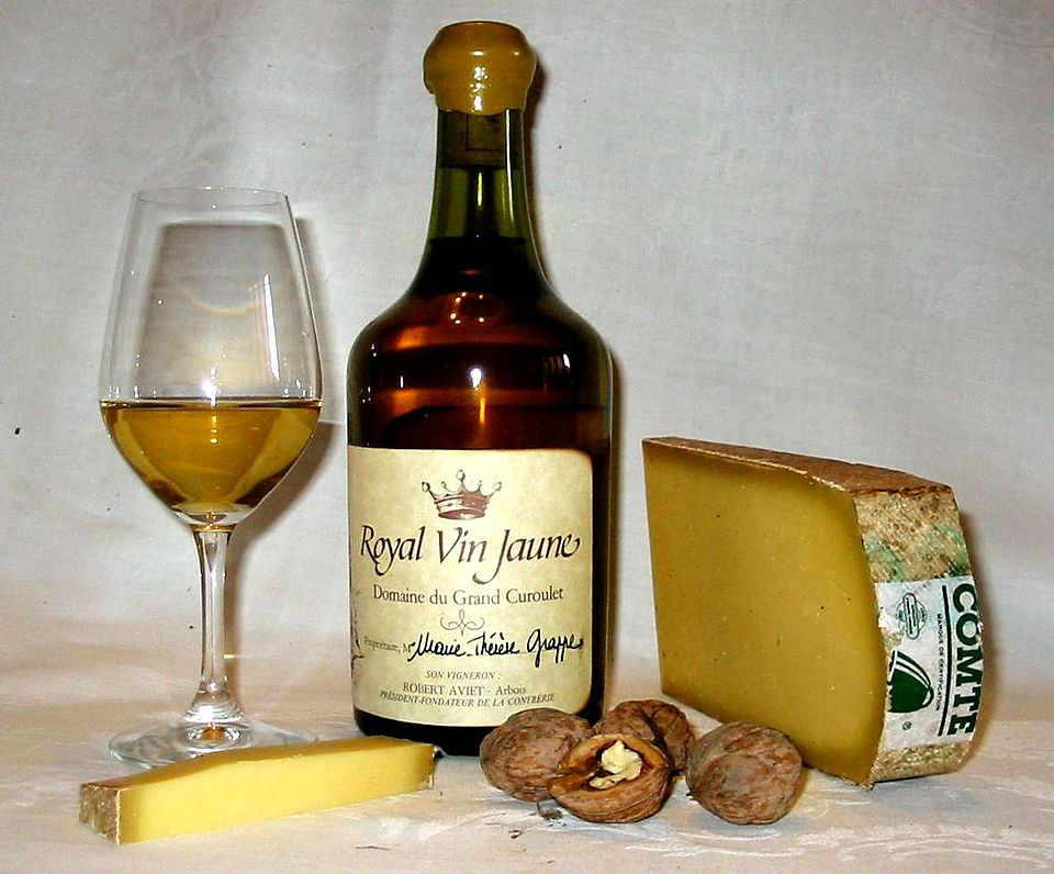 5. Vin Jaune with walnuts and Comté cheese